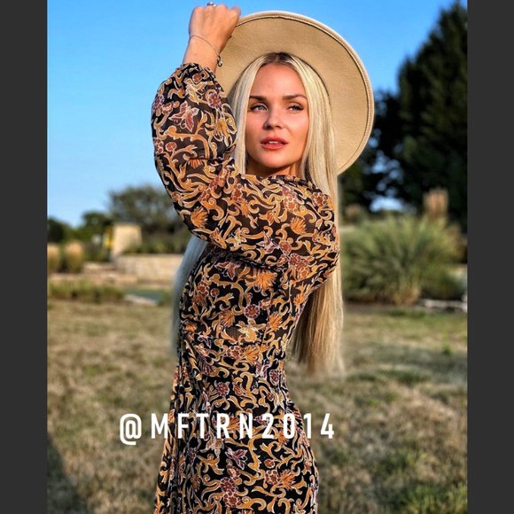 SOLD! ZARA Long Dress with Knot Detail - Picture 2 of 16